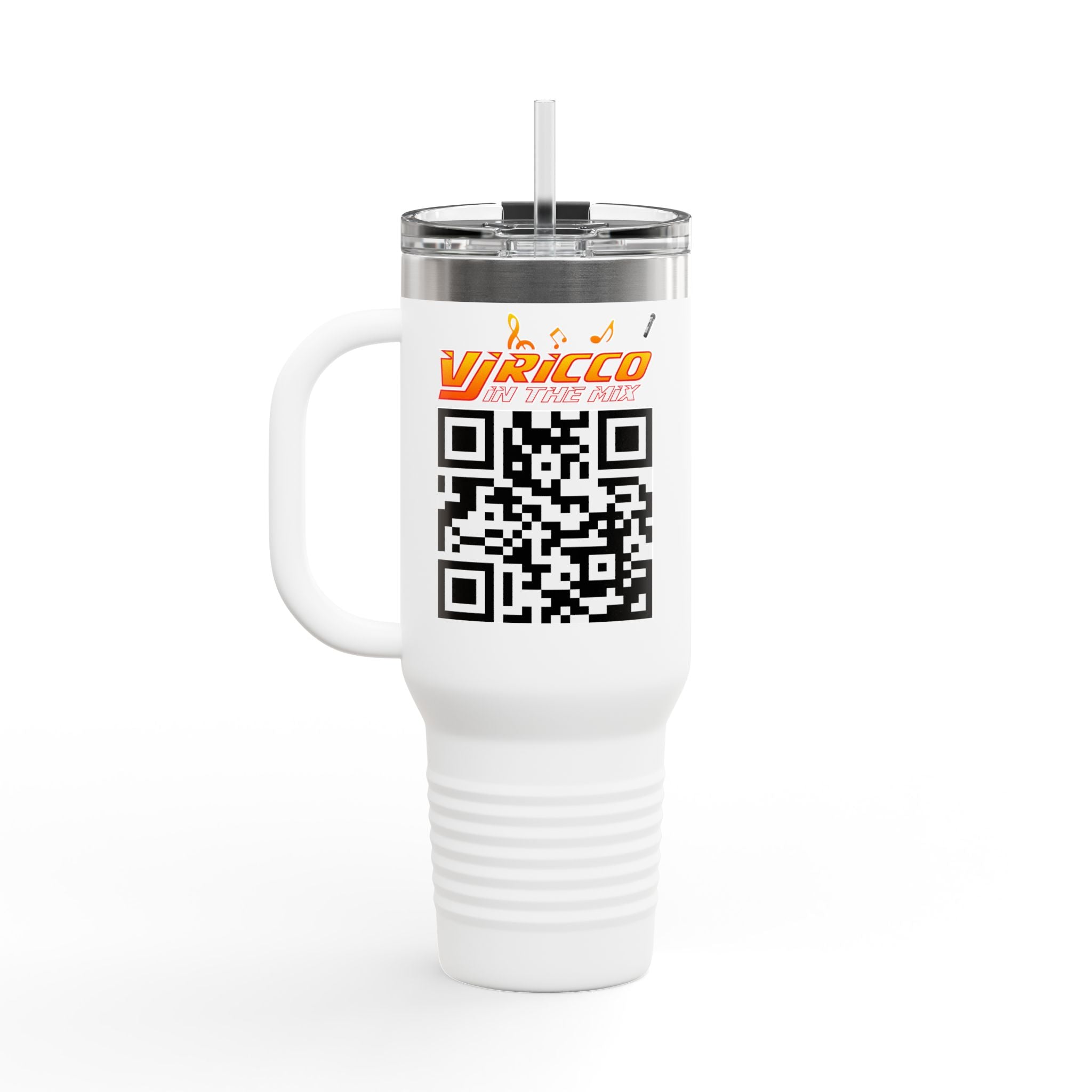 "VJ Ricco"🎤 Insulated Travel Mug - 40oz | Perfect for Music Lovers & On-the-Go Refreshments